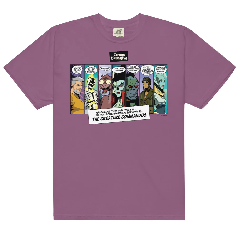 CREATURE COMMANDOS Panels Comfort Colors T-shirt - Image 3
