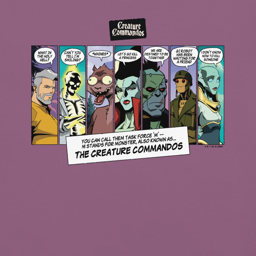 CREATURE COMMANDOS Panels Comfort Colors T-shirt - Image 4