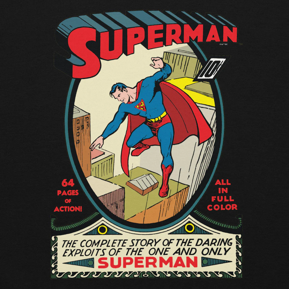 SUPERMAN #1 Embroidered Hoodie - Image 3