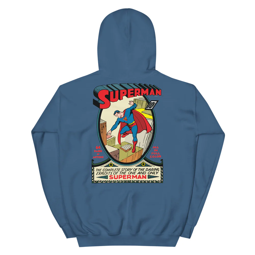 SUPERMAN #1 Embroidered Hoodie - Image 5