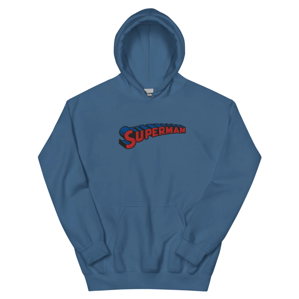 SUPERMAN #1 Embroidered Hoodie - Image 6