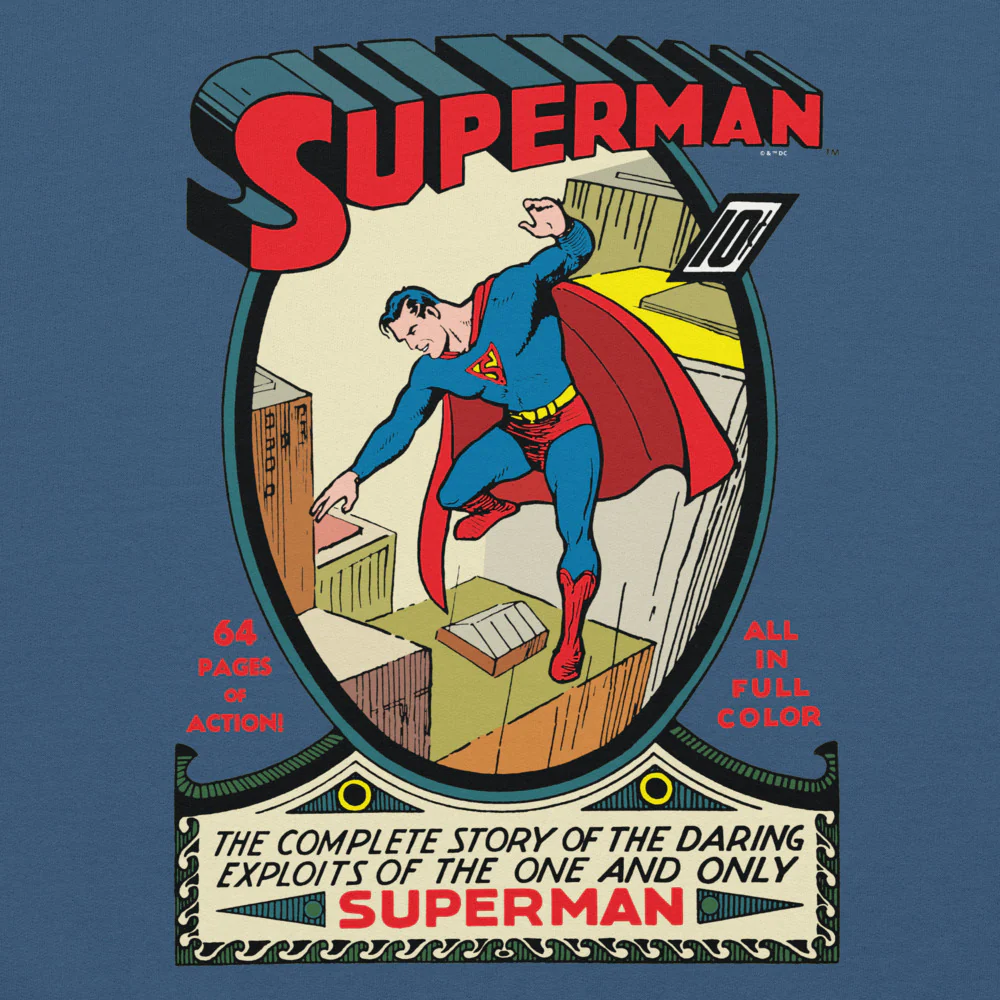 SUPERMAN #1 Embroidered Hoodie - Image 7