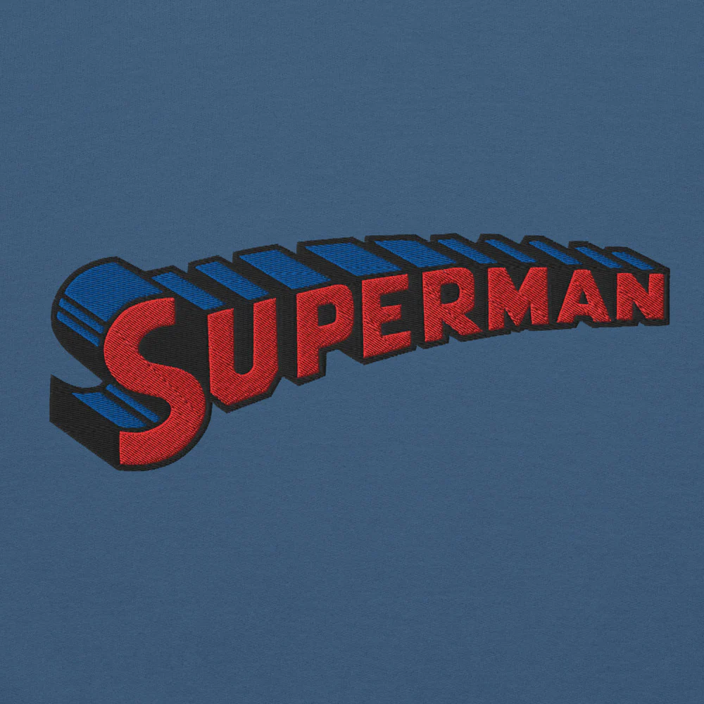SUPERMAN #1 Embroidered Hoodie - Image 8