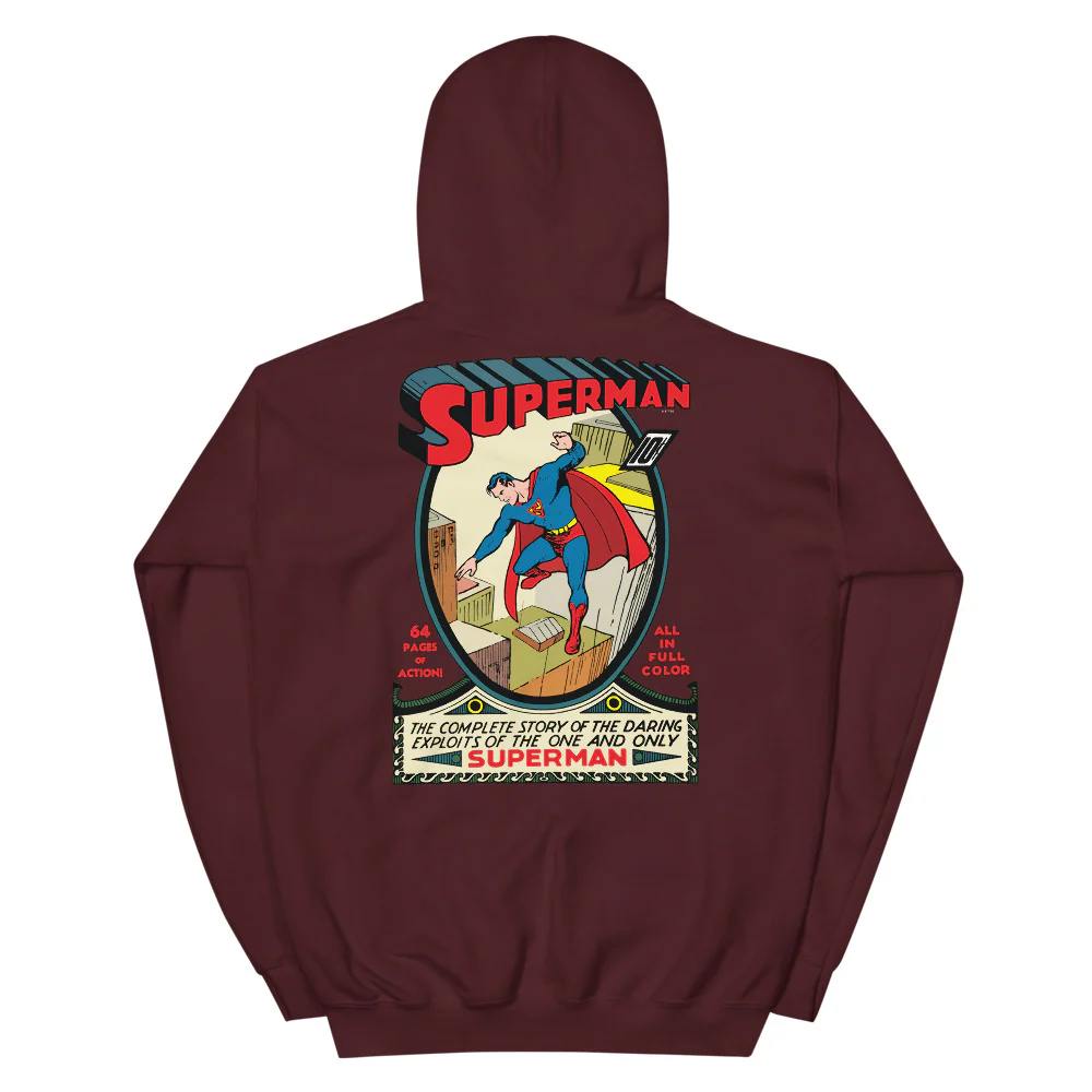 SUPERMAN #1 Embroidered Hoodie - Image 9