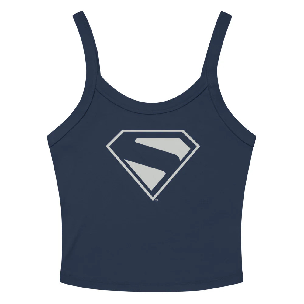 SUPERMAN (2025 Movie) Black & Silver S-Shield Women’s Micro-Rib Tank Top - Image 3