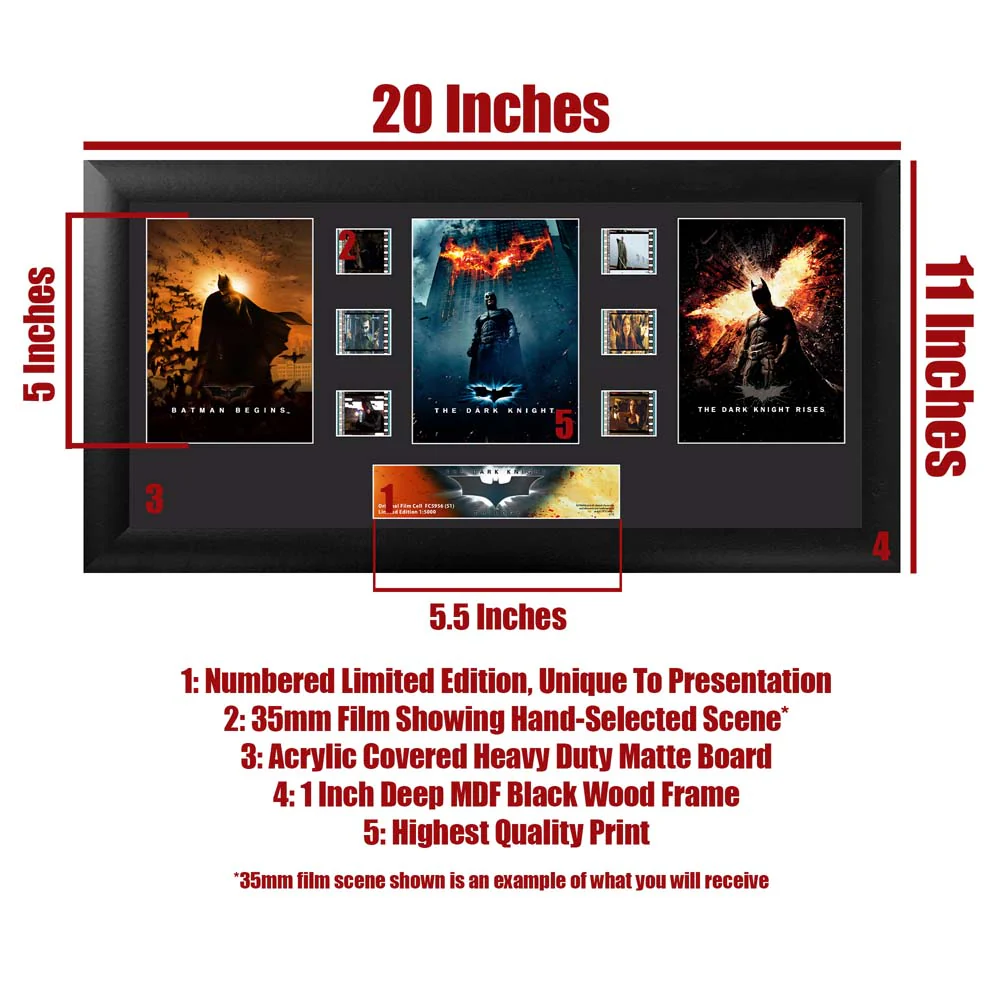 THE DARK KNIGHT TRILOGY Limited Edition Trio Framed FilmCells Presentation - Image 3