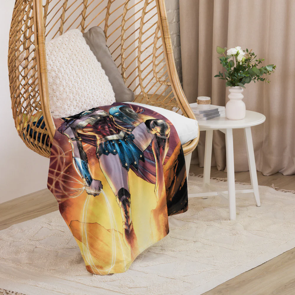 WONDER WOMAN Lasso & Shield Sherpa Blanket - Image 6