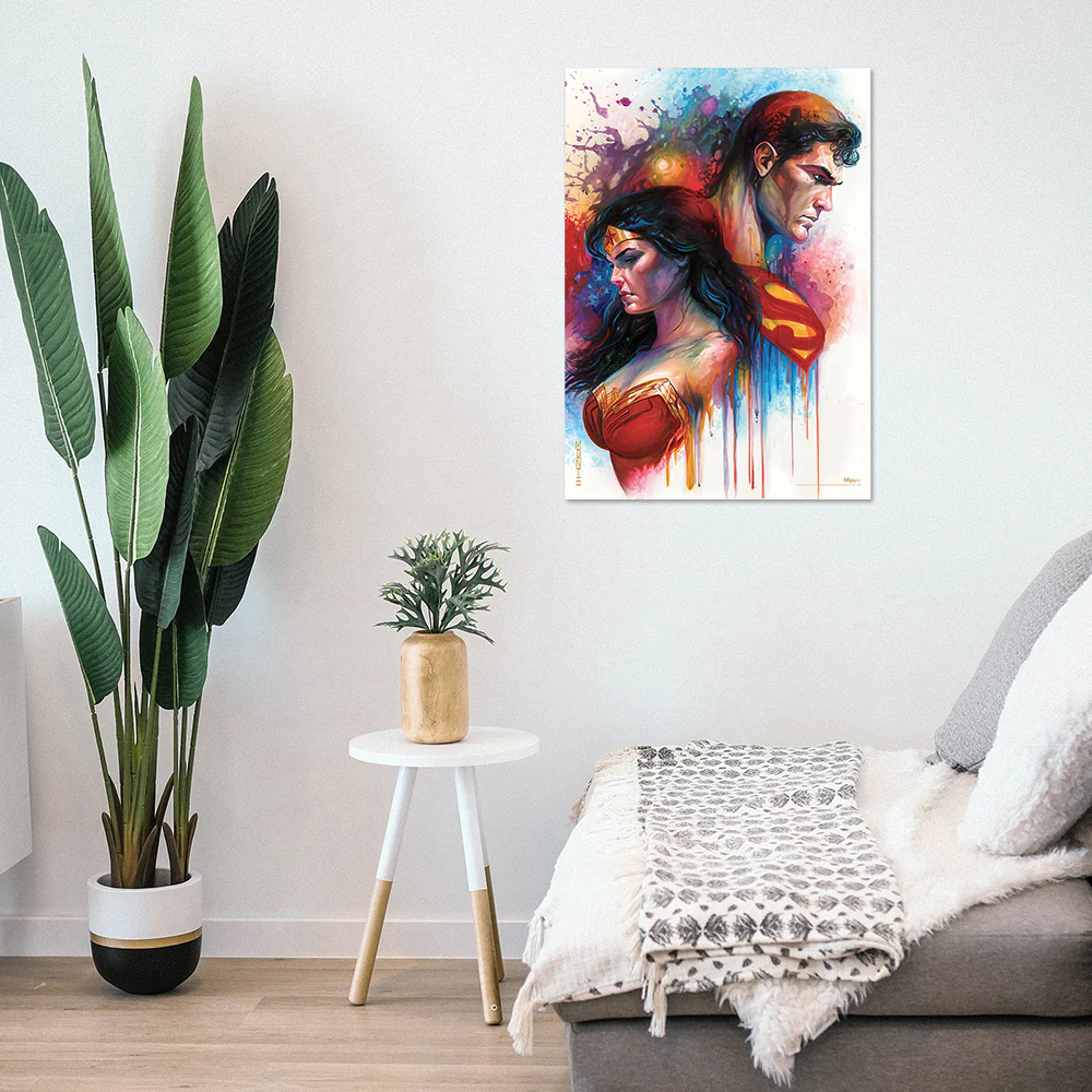 WONDER WOMAN & SUPERMAN The Brave by Monte Moore MightyPrint™ Wall Art - Image 3