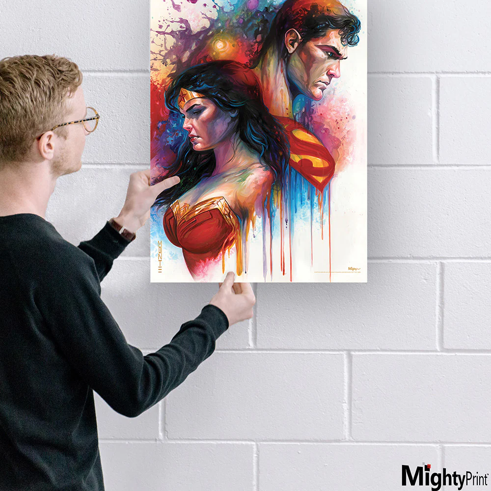 WONDER WOMAN & SUPERMAN The Brave by Monte Moore MightyPrint™ Wall Art - Image 4